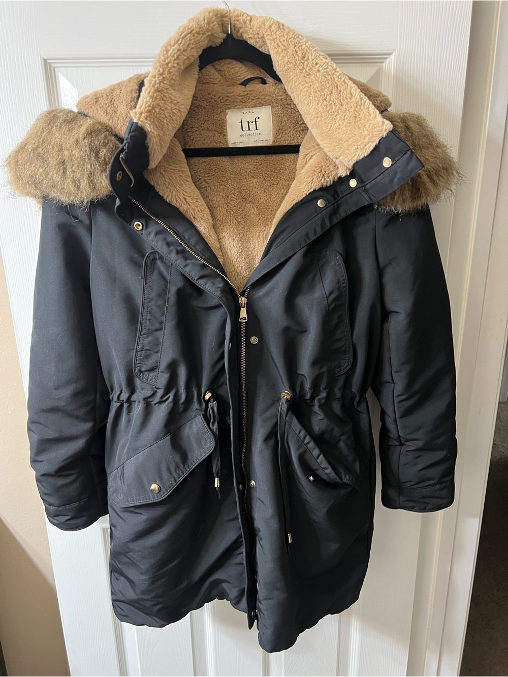 Zara TRF: Winter Faux-Fur Lined Parka Jacket